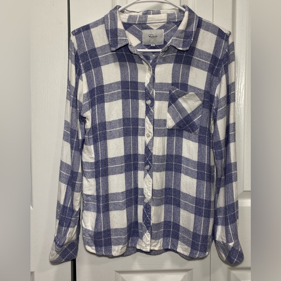 Rails Tops - RAILS Button Down Plaid Blue Shirt size Medium Flannel